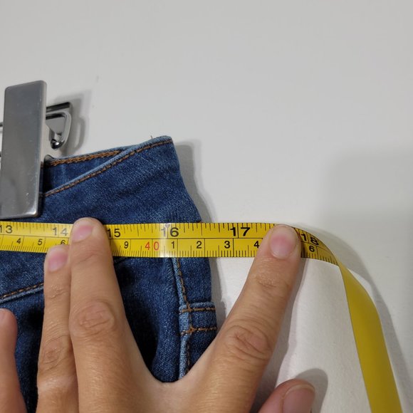 Time and Tru Denim Blue Jeans High Rise Skinny Slim Womens Plus Size 16 Petite - Picture 10 of 12